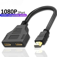 4K HDMI Splitter Adapter 1 In 2 Out Cable Male to Dual Female Converter Lot Pack