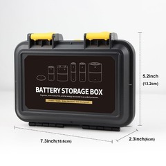 CR2 CR123A Lithium Battery Organizer Case, 28 Slots, Waterproof Hard Case for…