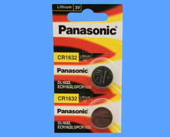 PANASONIC CR1632 LITHIUM 3V BATTERY- Exp. 2033- 2 Pcs