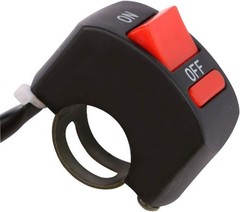 2pcs 22mm Handlebar Mounting ON-OFF Switch, Universal Motorcycle Red-Latching
