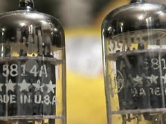 VINTAGE PAIR GE 5814A AMP TUBES FIVE STAR