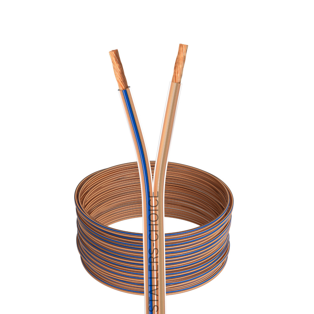 14 AWG 14/2 Transparent Audio Speaker Cable 50FT 100FT 250FT Clear Sound Quality