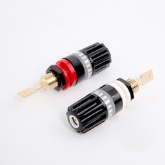 2PCS Brass Speaker Binding Post Audiophile Amplifier Speaker Terminal Connector