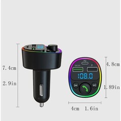 Car phone charger BT FM Transmitter Player handsfree support U disk TF card