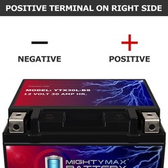 Mighty Max YTX30L-BS 12V 30AH Battery Compatible with PowerStar ETX30LA BTX30L