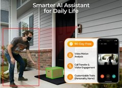 Wireless Solar Video Doorbell Camera Chime Pro, 2K Wide-Angle,WiFi,NO FEES,Alexa