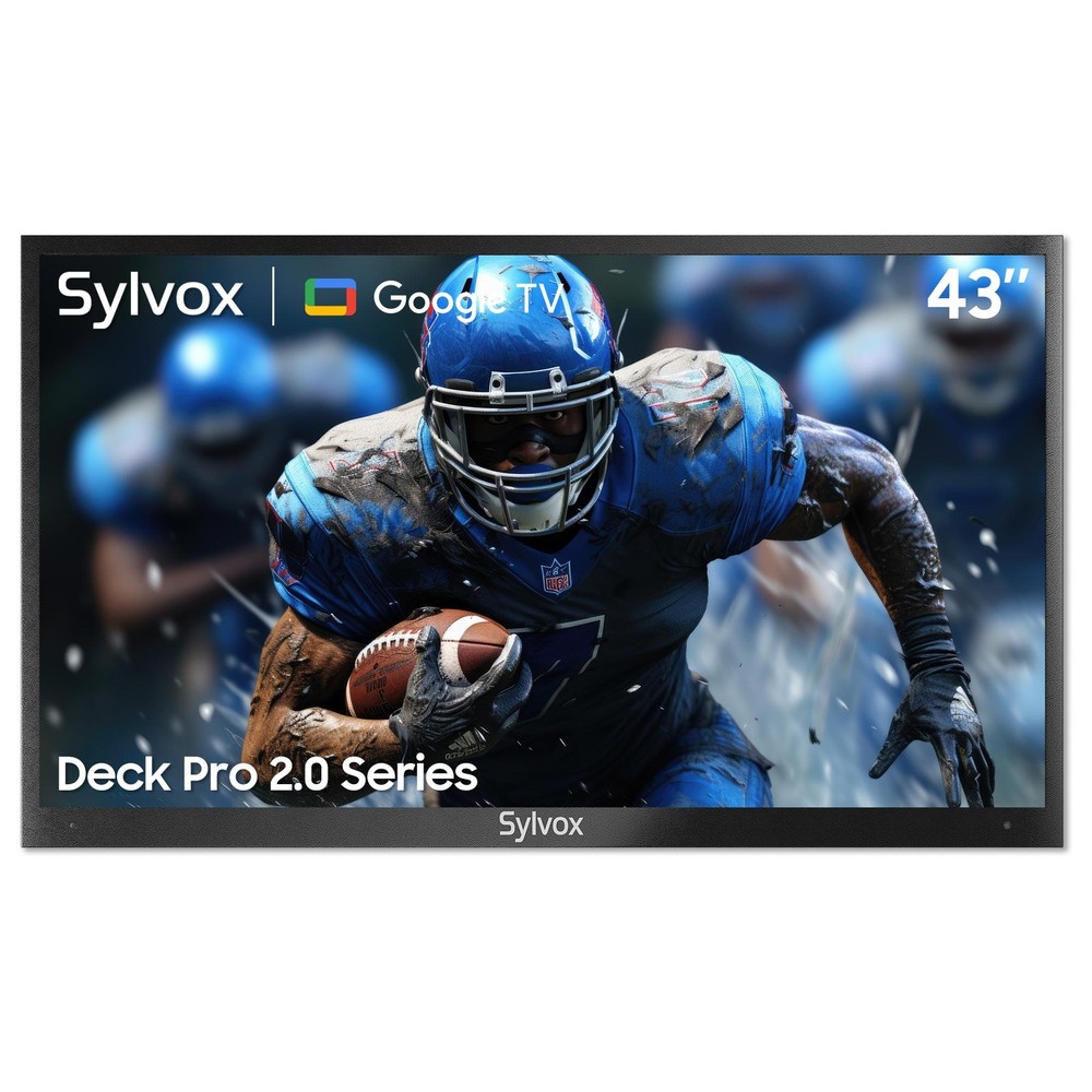 Sylvox Google TV 43” 1000 Nits Smart 4K HDR10 Google Assistant Dolby Atmos IP55