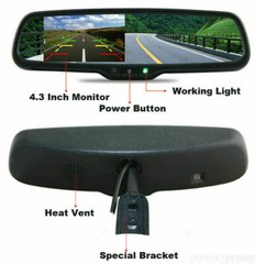 4.3‘’ Rear View Mirror Monitor No1 Bracket + Reversing Backup Camera Waterproof