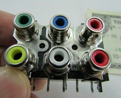 Board Mount 6 Position RCA Female Jacks Audio Video Connector Socket TV Stereo
