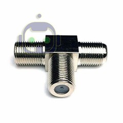 2PCS F Type Connector Triple 3 Way Splitter TV RF Coaxial Coax Adapter USA