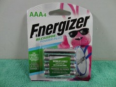 NEW ENERGIZER AAA Rechargeable Power Plus NiMH Batteries 4-Pack