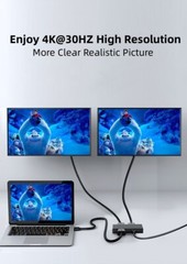 HDMI Splitter 1 In 2 Out 4KUHD HDMI Splitter For Dual Monitors Duplicate/Mirror