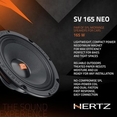 Hertz SV-165 NEO 6.5″ Speakers UV-Resistant & Waterproof – Harley Davidson – NEW