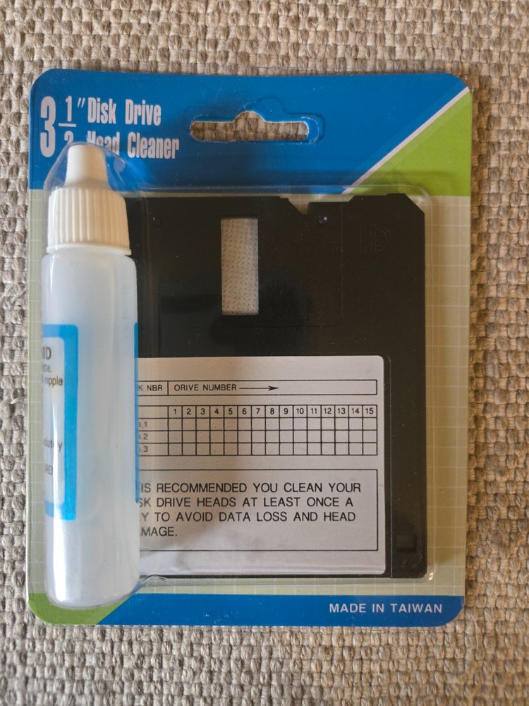 3.5″ Disc Drive Head Cleaner With Cleaning Fluid 3 1/2″ NEW