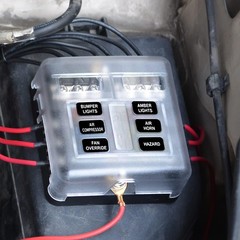 6 Way Blade Fuse Block With Ground Bus & LED Indicators 12V 24V Auto Marine RV