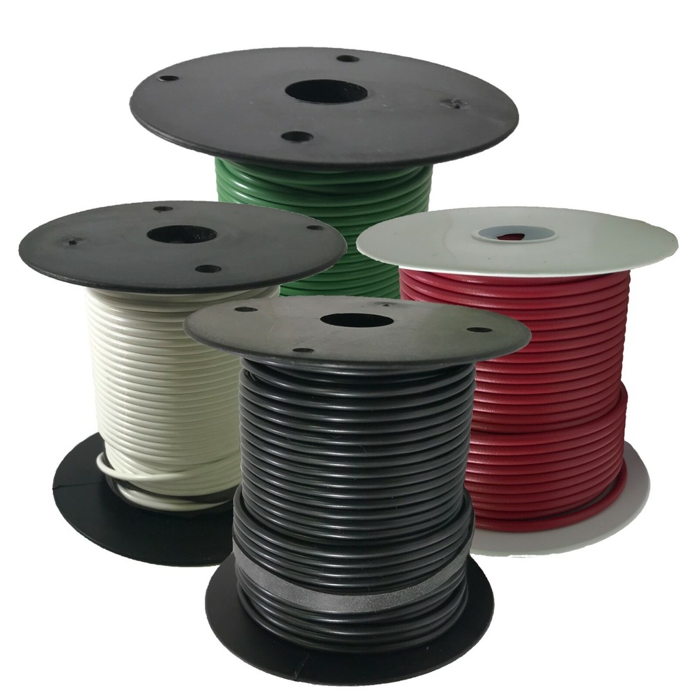 Electrical Primary Copper Wire 10 Gauge 25 100 & 500 FT Lot – 14 Colors – USA
