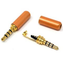 (2-PACK) 3.5mm Male Metal Audio Jack Plug Repair headphone Soldering 3-4 POLE