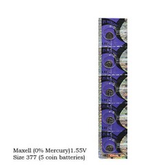 5 NEW MAXEL 377 SR626SW SR66 V377 watch battery – U.S. SELLER – FRESH