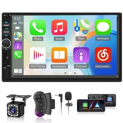 Double Din Apple Carplay Android Auto 7″ Car Stereo Radio Bluetooth Touch Screen