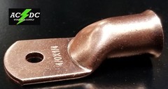 4/0 gauge Ring 1/4″ Hole Terminal BATTERY Lug Bare Copper Un-insulated AWG (1)