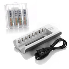 EBL AA AAA Rechargeable Batteries Ni-MH 1100mAh 2800mAh / Battery Charger Lot