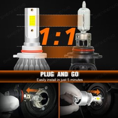 For Dodge Charger 2016-2019 -2PC 6000K White 9005 LED Headlight Bulbs Hi/Lo Beam