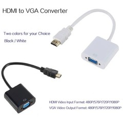 HDMI Male to VGA Female Video Cable Converter Adapter For PC Monitor 4K 3.0