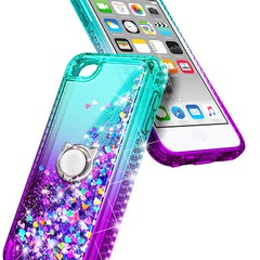For iPod Touch 5th 6th 7th Gen Case Liquid Glitter Bling Cover +Screen Protector