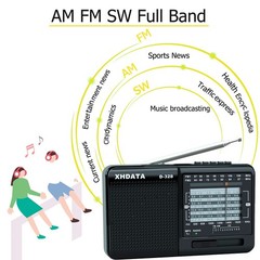 D328 Shortwave AM FM DSP Portable Small Multi Band Radio w/ Rechargeable Battery