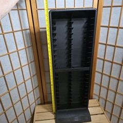 Vtg Fellowes 40 Slot VHS Tape Tower Storage Rack Black Plastic 31″ Organizer