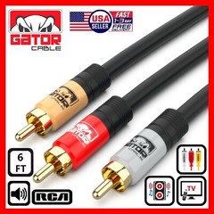 2-Pack 3-RCA Composite Cable Red White Yellow Stereo Audio Video AV TV VCR DVD