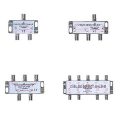 4 Way TV Splitter 5-2300 MHz Coax Cable Adapter for RG59 RG6 HDTV Satellite