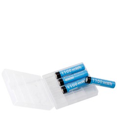 4PCS 1.5V AA AAA Li-ion Lithium ion Rechargeable Batteries 1100 / 3400mwh + Case