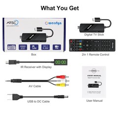 Digital Converter Box for TV, 2026 OWERSLYN 1080P ATSC Tuner Box with TV Tune…
