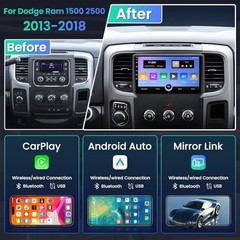 4G RAM+64G ROM Car Radio for Dodge Ram 1500 9 inches 4 Core 4GB RAM+64GB ROM