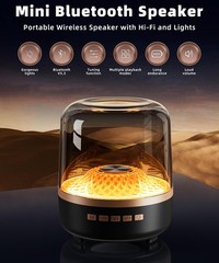Bluetooth Speaker with HD Sound and Lights, Portable Wireless, Long-lasting b…