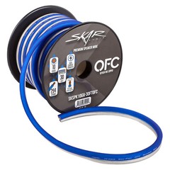 Skar Audio Elite 10 Gauge Oxygen-Free Copper Speaker Wire – 30 Feet (Blue/White)
