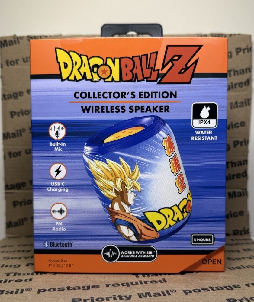 Dragon Ball Z Collector’s Edition Wireless Bluetooth Speaker Goku Vegeta New