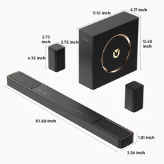 ULTIMEA 5.1.2 Soundbar w/ Dolby Atmos, Surround Sound System for TV Skywave F40