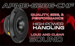Audiopipe APMB-628G-CHF 6.5″ 150W RMS Compression Horn Midrange Speakers