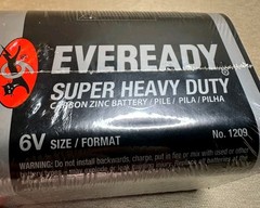 Eveready No. 1209 Super Heavy Duty 6V Lantern Battery Carbon Zinc Coil New HTF