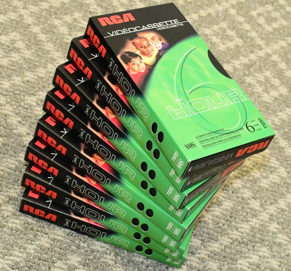 (Lot of 8) – RCA T-120 VHS Up To 6 Hours Hi-Fi Stereo Video Tape VCR – BRAND NEW