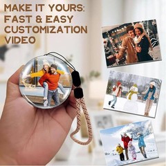Crystal Ball Video Player Digital Photo Frame USB WiFi MP4 JPG White 2.76in