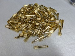 Lot of 120 – Stereo Audio Headphone Adapter 3.5mm 1/8 Female to 6.35mm 1/4 Male