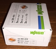 100 pcs WAGO 221-412 COMPACT Splicing Connectors 2 pole Lever Nuts FREE SHIPPING