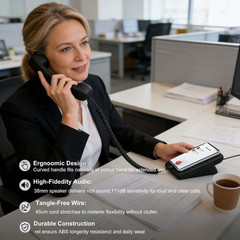 Retro Phone Handset, 2026 New Retro Phone Handset, Type-C Retro Telephone Wired