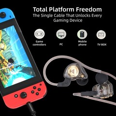 HJX QKZ AK6 SRS Wired IEM for Gaming Earbuds with MIC, in Ear Monitor Black