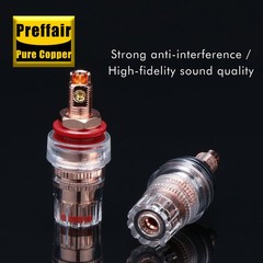 4PCS/Lot Pure Copper Binding Post Speaker Amplifier Female for Banana Terminal