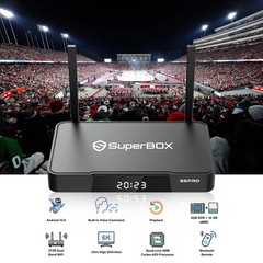 SuperBox S6 Pro 2025 Android 12 TV Box | WiFi 6 | Free No-Subscription Streaming
