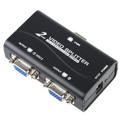 High Resolution 1 to 2 Monitor Switch VGA Video Splitter Converter Adapter n